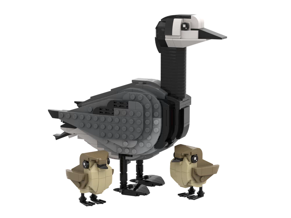 MOC-174477 assembled animal spotted geese and goslings building blocks educational toy model ornaments
