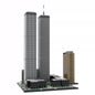 MOC-177998 World Trade Center complex 1:800 scale assembled building block puzzle model