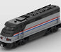 MOC-181893 assembled building block streamlined EMD F59PHI motorcycle educational toy model