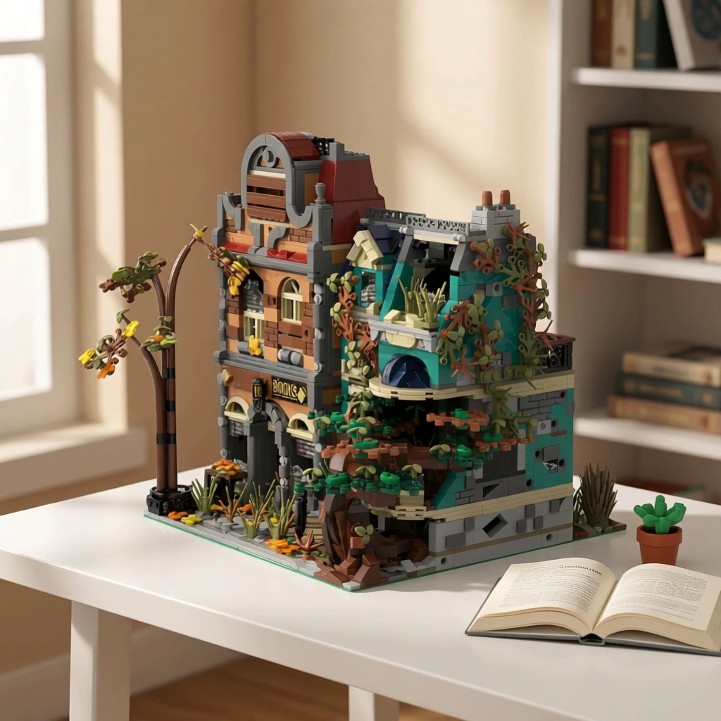 MOC-183026 Library City Building Blocks Educational Toy Model Gift Ornament