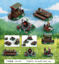 MOC-183229 Assembled building blocks market outdoor cabin puzzle scene toy model gift