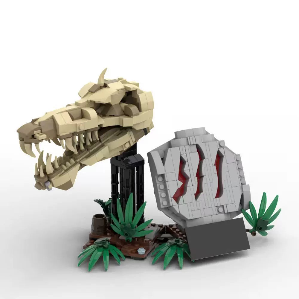 MOC-186989 Halloween creative fossil dinosaur model ornaments mini festival atmosphere scene