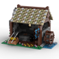 MOC-188974 Blacksmith shop medieval house street scene quaint