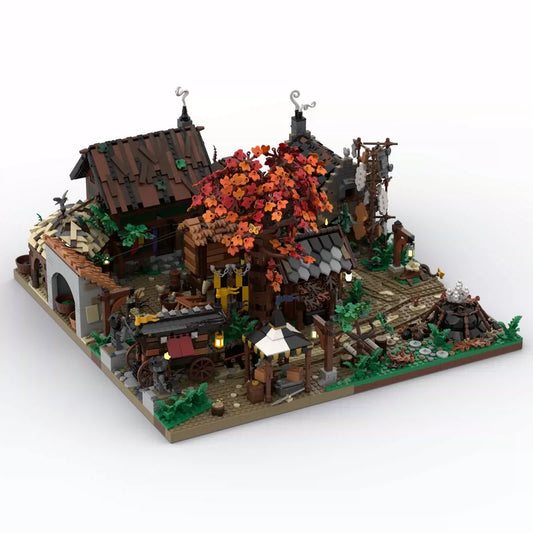 MOC-189181 Forest Village Building Blocks Educational Toy Model Gift Ornament