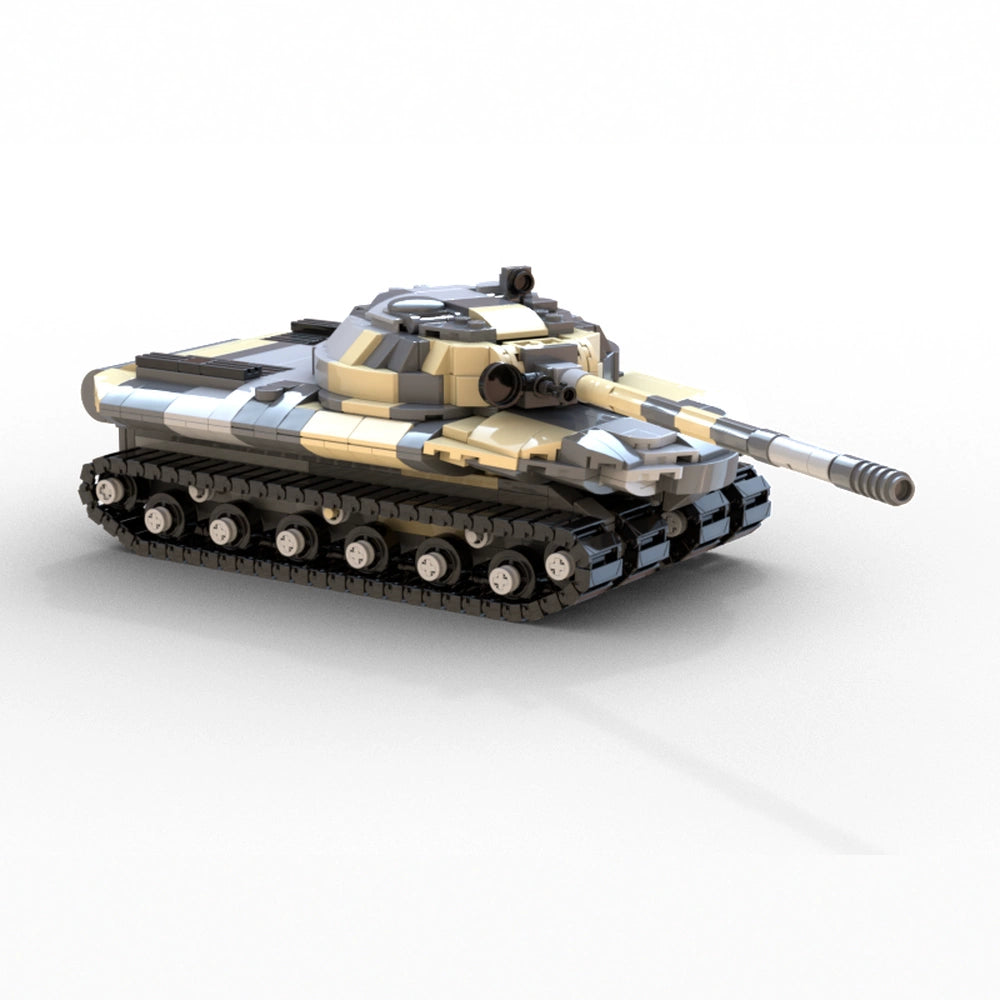 MOC-189184 heavy tank Soviet experimental camouflage military assembled building block model