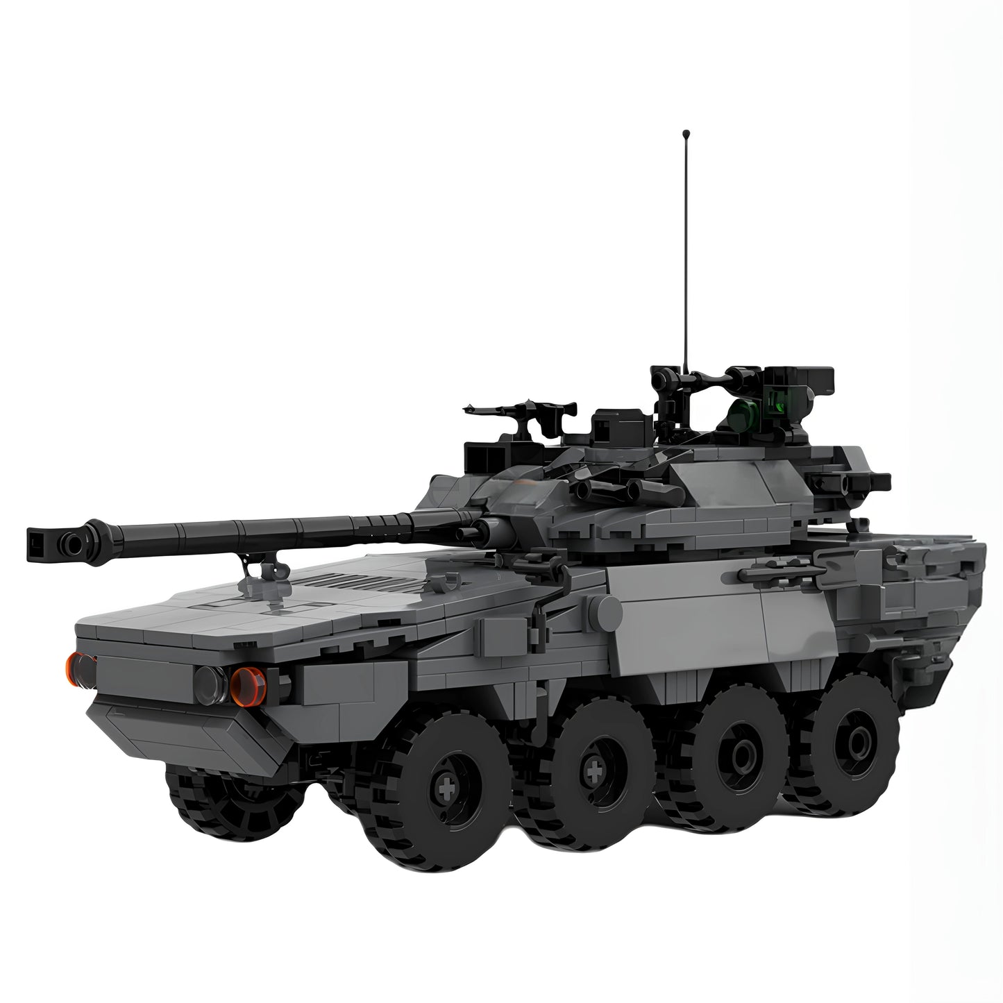 MOC-192824 light tank Vextra105 armored reconnaissance vehicle building block educational toy