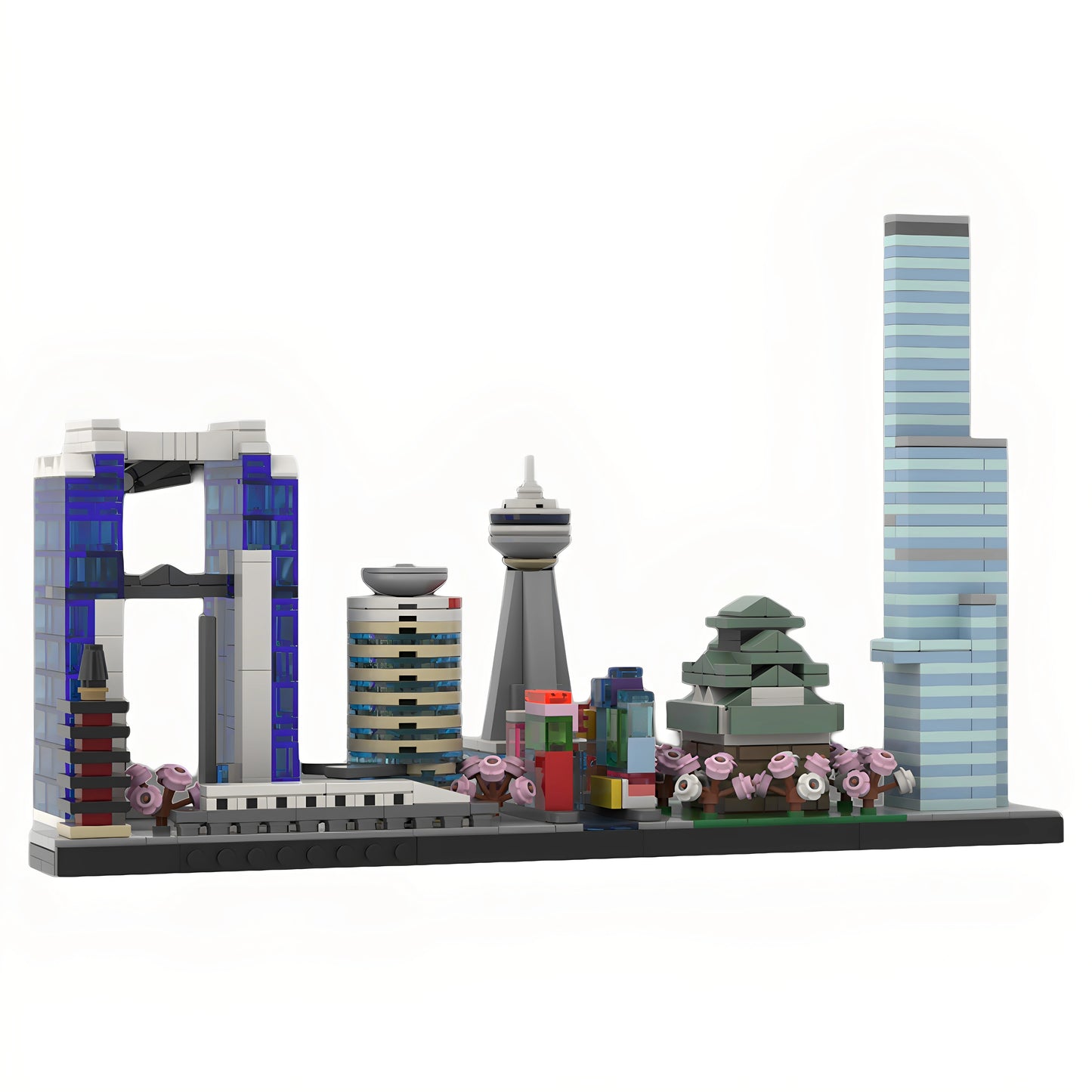 MOC-192853 Osaka Skyline Street View Building Blocks Toy Model Gift Ornament