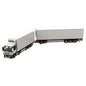 MOC-193350 refrigerated truck with double trailer home forklift building blocks toy model gift ornaments