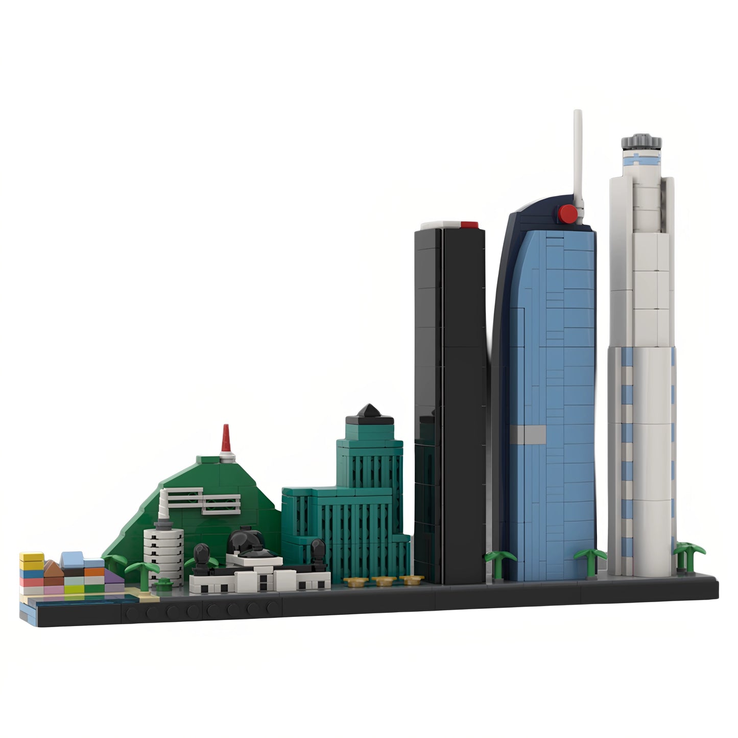 MOC-194276 Los Angeles skyline street scene building block toy model gift ornament