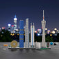 MOC-194613 Guangzhou skyline building street scene series building block puzzle model ornaments