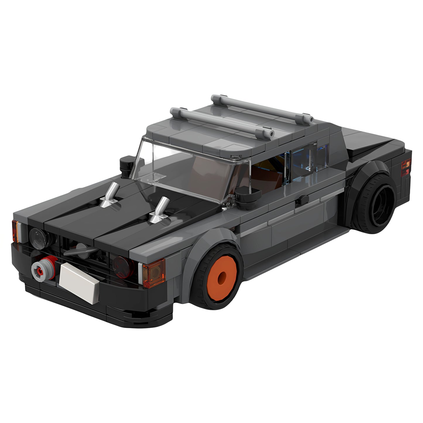 MOC-197777 Building Block Car 1977 Volvo 242 Drift Toy Model Ornament
