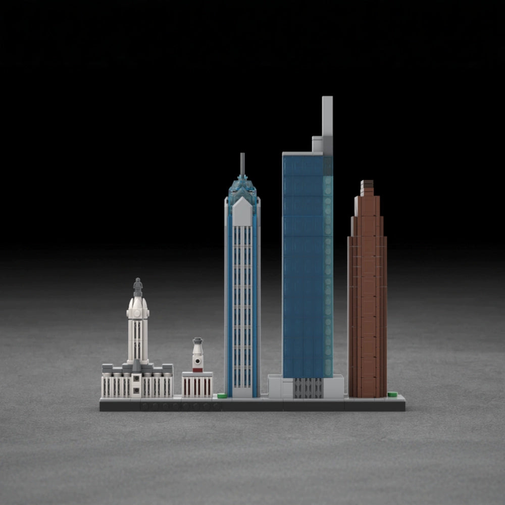 MOC-199839 Philadelphia Skyline Street View Building Blocks Puzzle Model Gift Ornament