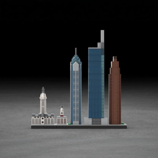 MOC-199839 Philadelphia Skyline Street View Building Blocks Puzzle Model Gift Ornament