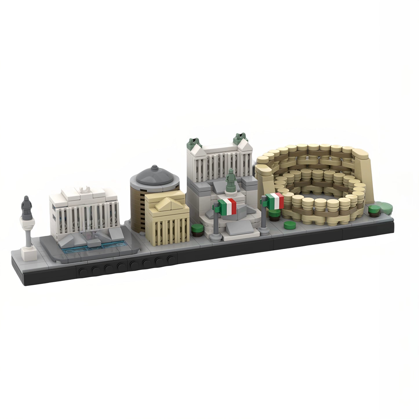 MOC-200073 Rome Skyline Street View Building Blocks Toy Model Gift Ornament