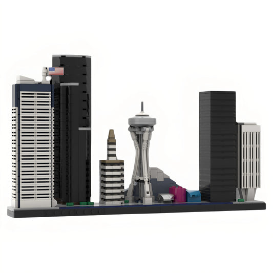 MOC-201400 Seattle Skyline Street View Building Blocks Toy Model Gift Ornament