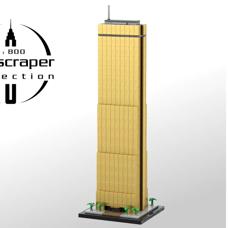 MOC-202035 Hanwha Building 63 architectural model 1:800 building block puzzle model