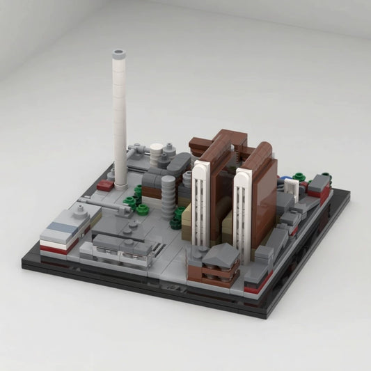 MOC-211985 Street View Combined Heat and Power Plant 1:1500 Building Blocks Educational Toy Model