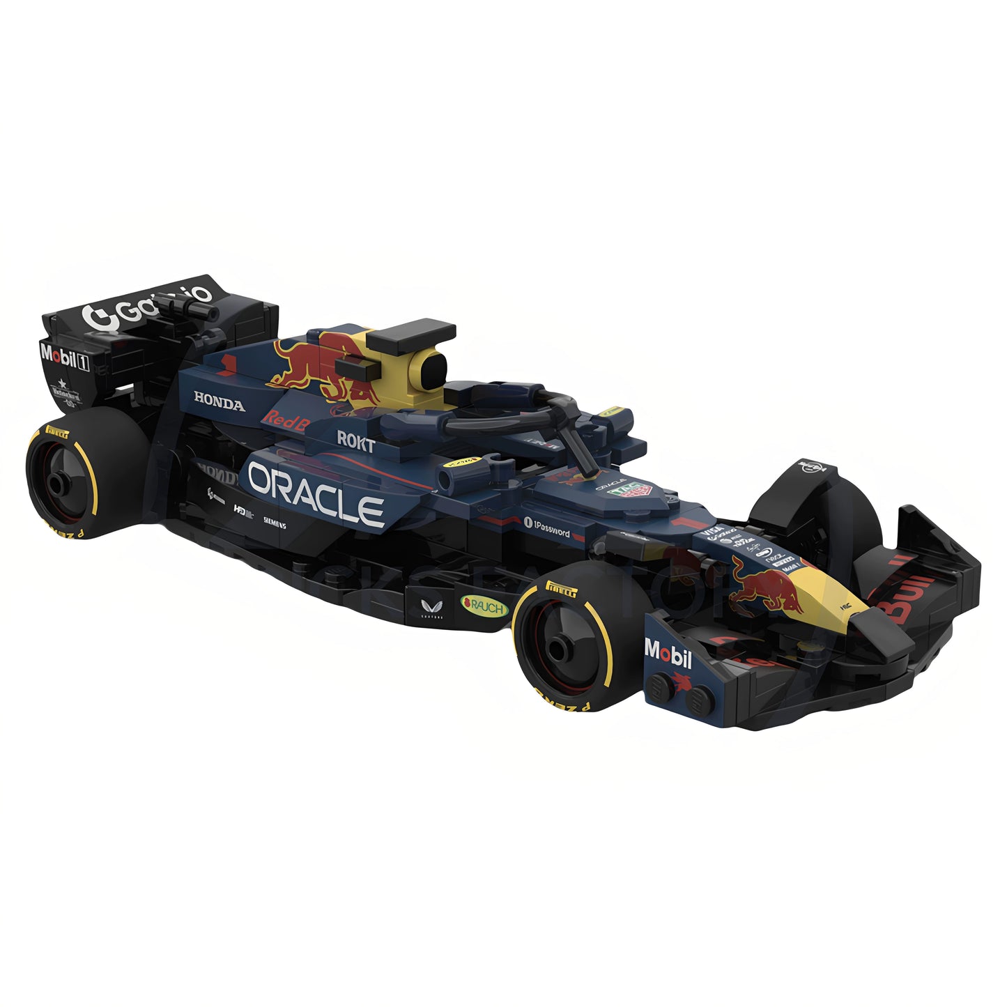 MOC-214739 Racing 8-Grid Car Building Blocks Educational Toy Model Gift Ornament