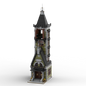 MOC-217609 Creative Halloween Ghost Tower Atmosphere Festival Building Blocks Gift Building Series Ornaments Medieval Times