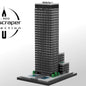 MOC-21995 New York City Seagram Building building block puzzle model 1:800 scale