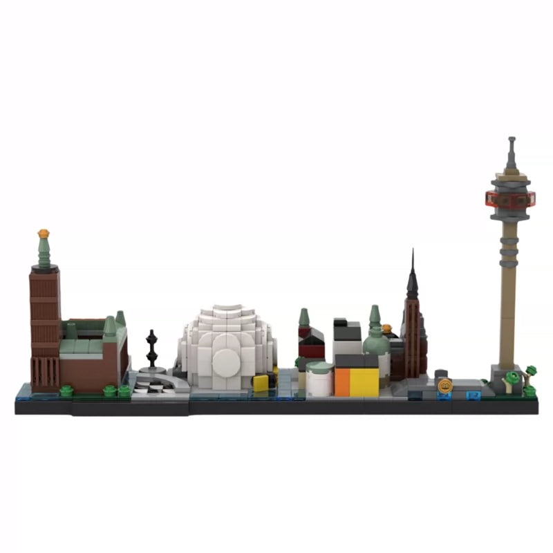 MOC-221739 Stockholm skyline building blocks street scene construction toy model ornaments