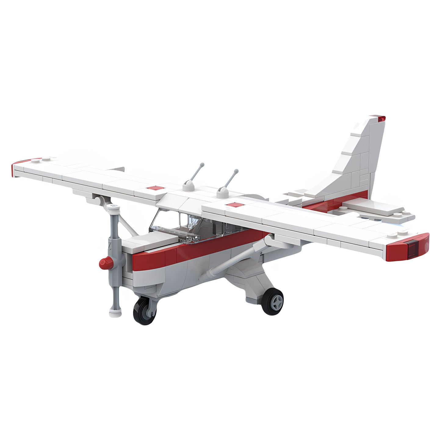 MOC-223351 Aircraft Cessna 175A Skylark building blocks educational toy model ornaments