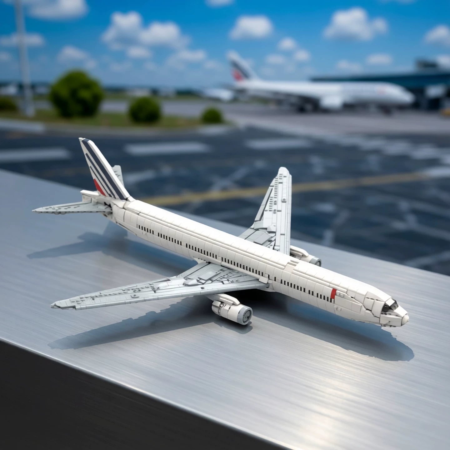 MOC-225643 Air France 777-300er airliner aviation aircraft building block puzzle model