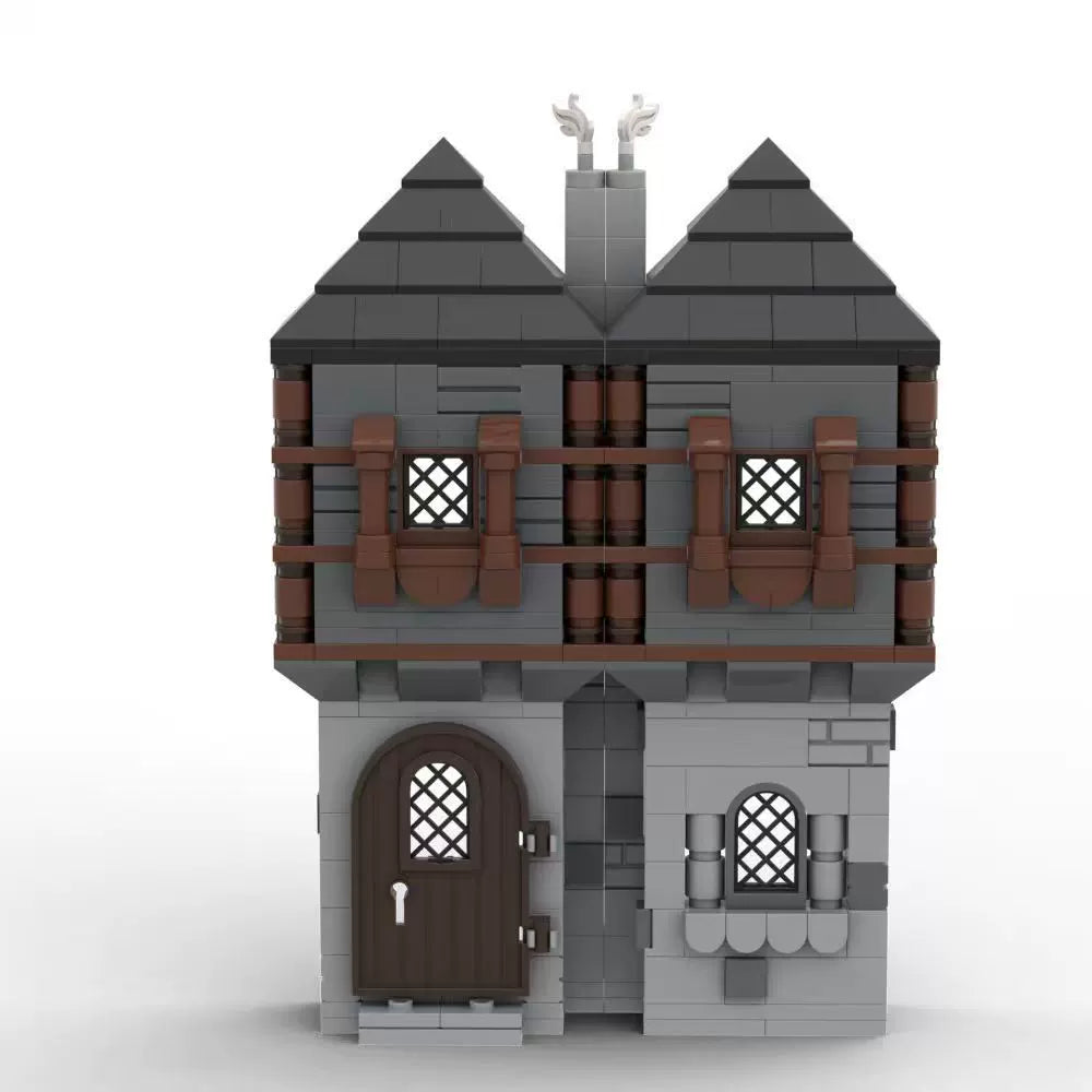 MOC-228671 Mini House Medieval Blue Castle Architecture