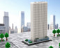 MOC-228751 General Motors Building 1:800 scale building block puzzle model ornaments