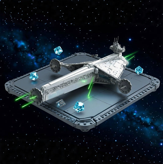 MOC-228814 interceptor cruiser airship assembled building blocks educational toy model ornaments
