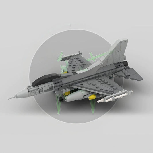 MOC-233477 aircraft series F-16 Fighting Falcon model 1:70 scale building block model