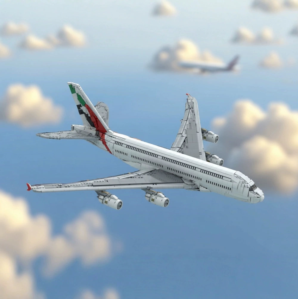 MOC-235903 Airplane Passenger Aircraft Emirates Airbus A380 Aviation Building Blocks Toy Ornament