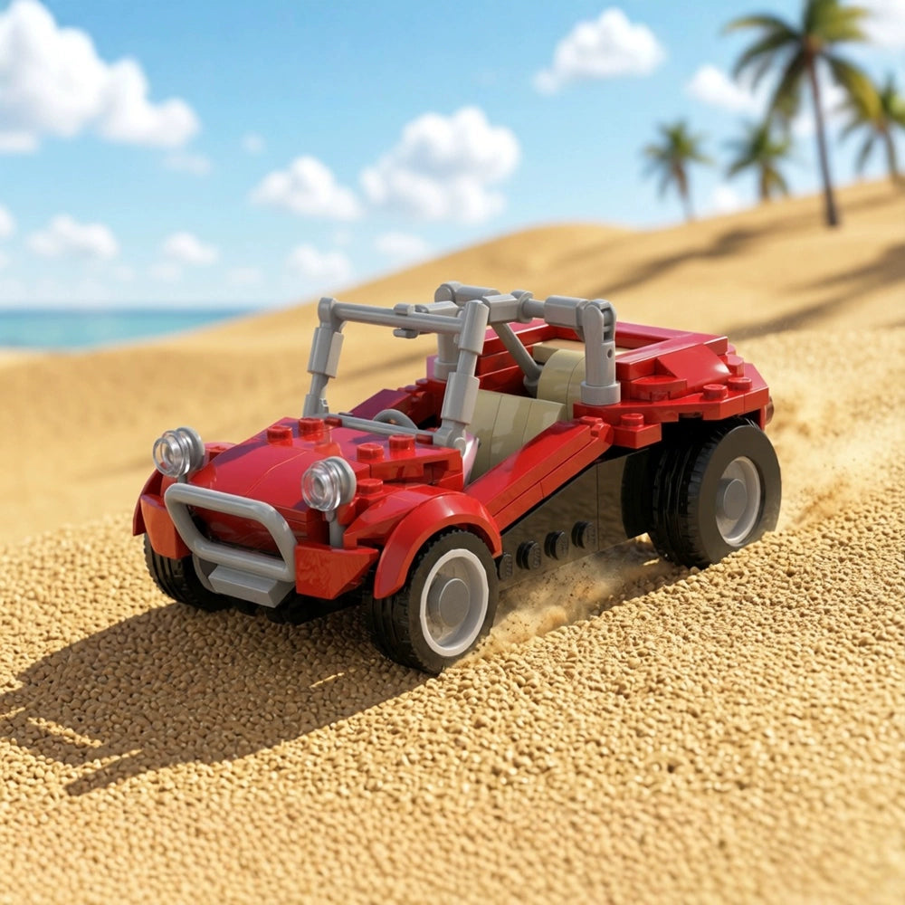 MOC-236659 Retro ATV Car Building Blocks Educational Toy Model Gift Ornament