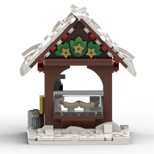 MOC-238622 Christmas stall market building series winter mini Christmas gift building blocks toy ornaments