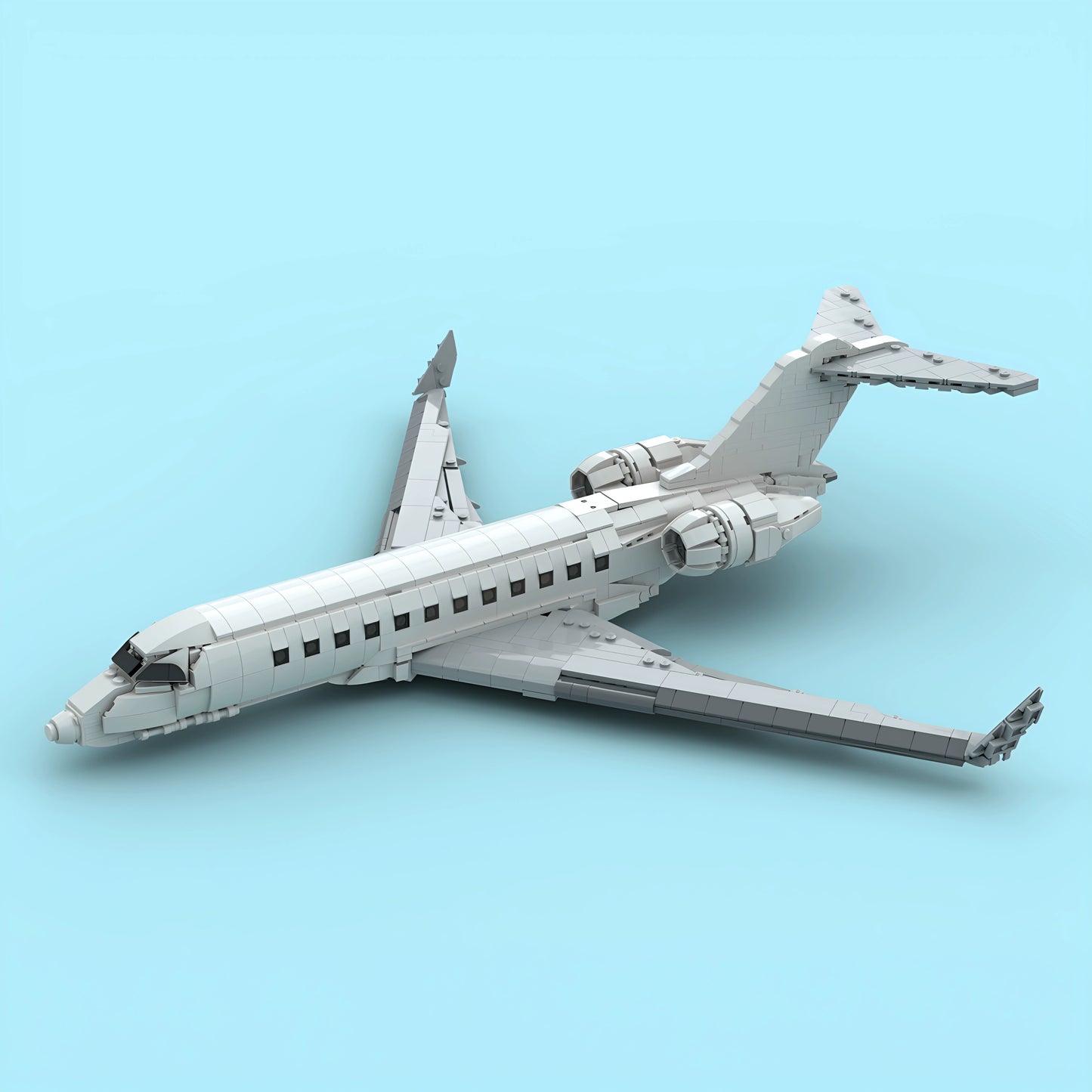 MOC-238903 aircraft Bombardier Global 6000 building block toy model ornaments