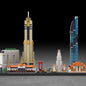 MOC-240101 puzzle street view building assembly Bangkok skyline building block model ornaments