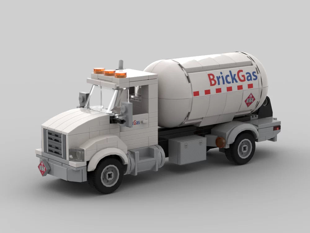 MOC-241146 assembled building blocks propane truck educational car toy model gift for children