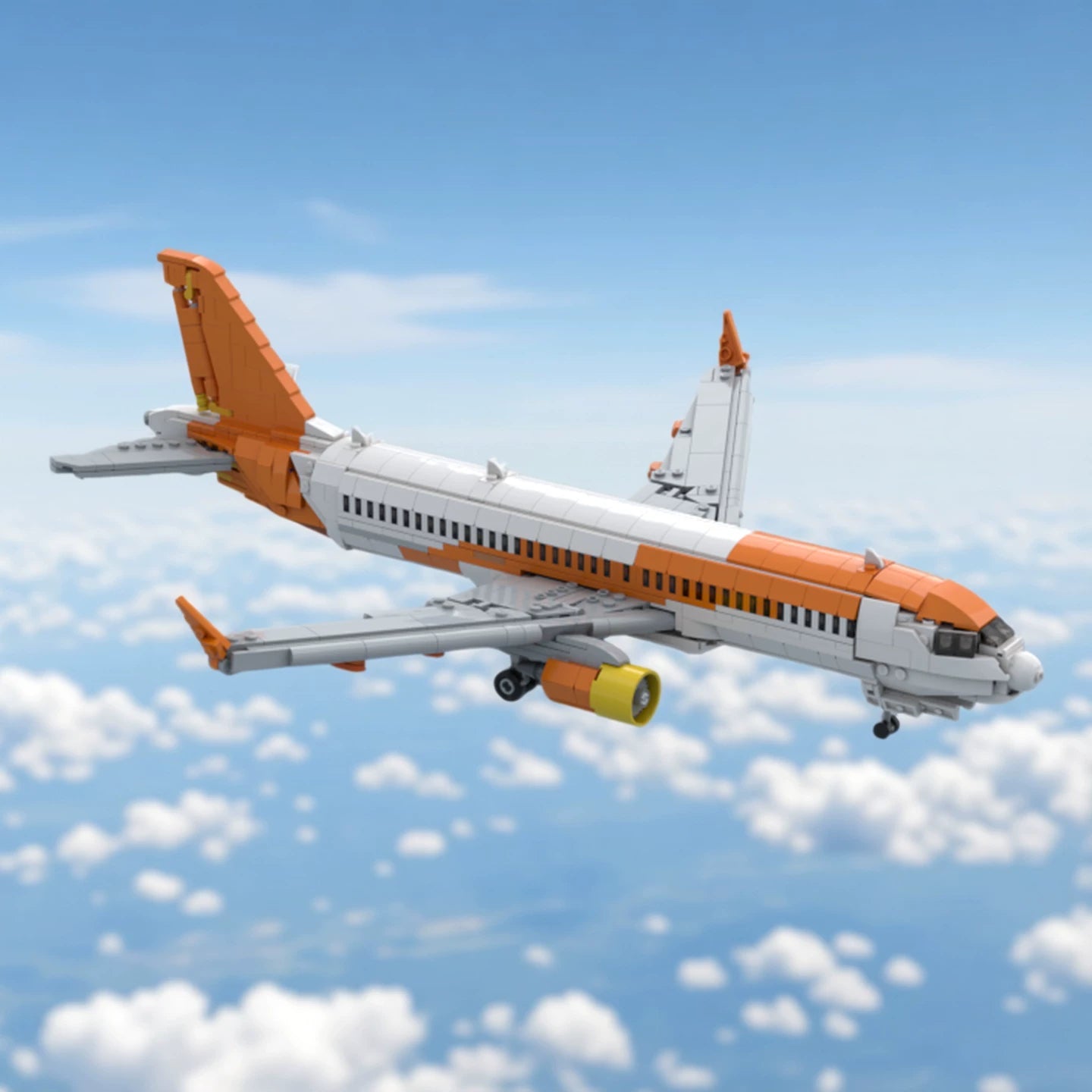 MOC-244439 EasyJet Airbus A320 aircraft building block model gift ornament
