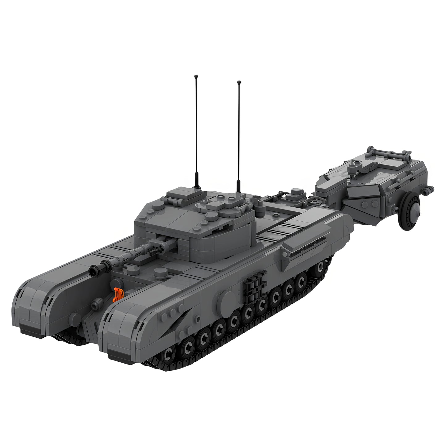MOC-249525 Churchill Crocodile Tank 1:35 scale building block toy model ornament