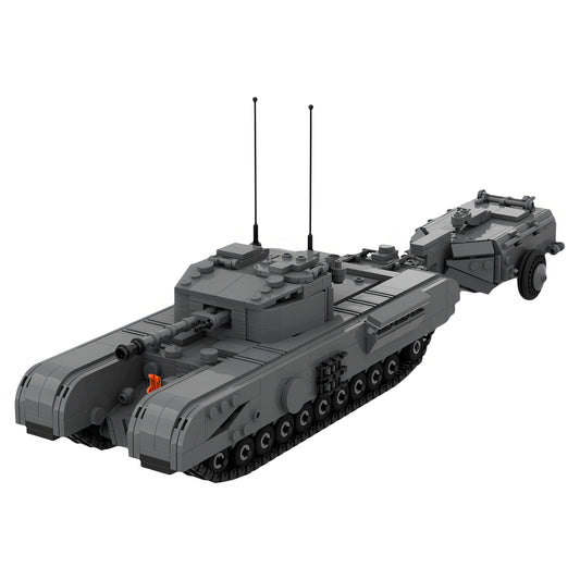 MOC-249525 Churchill Crocodile Tank 1:35 scale building block toy model ornament