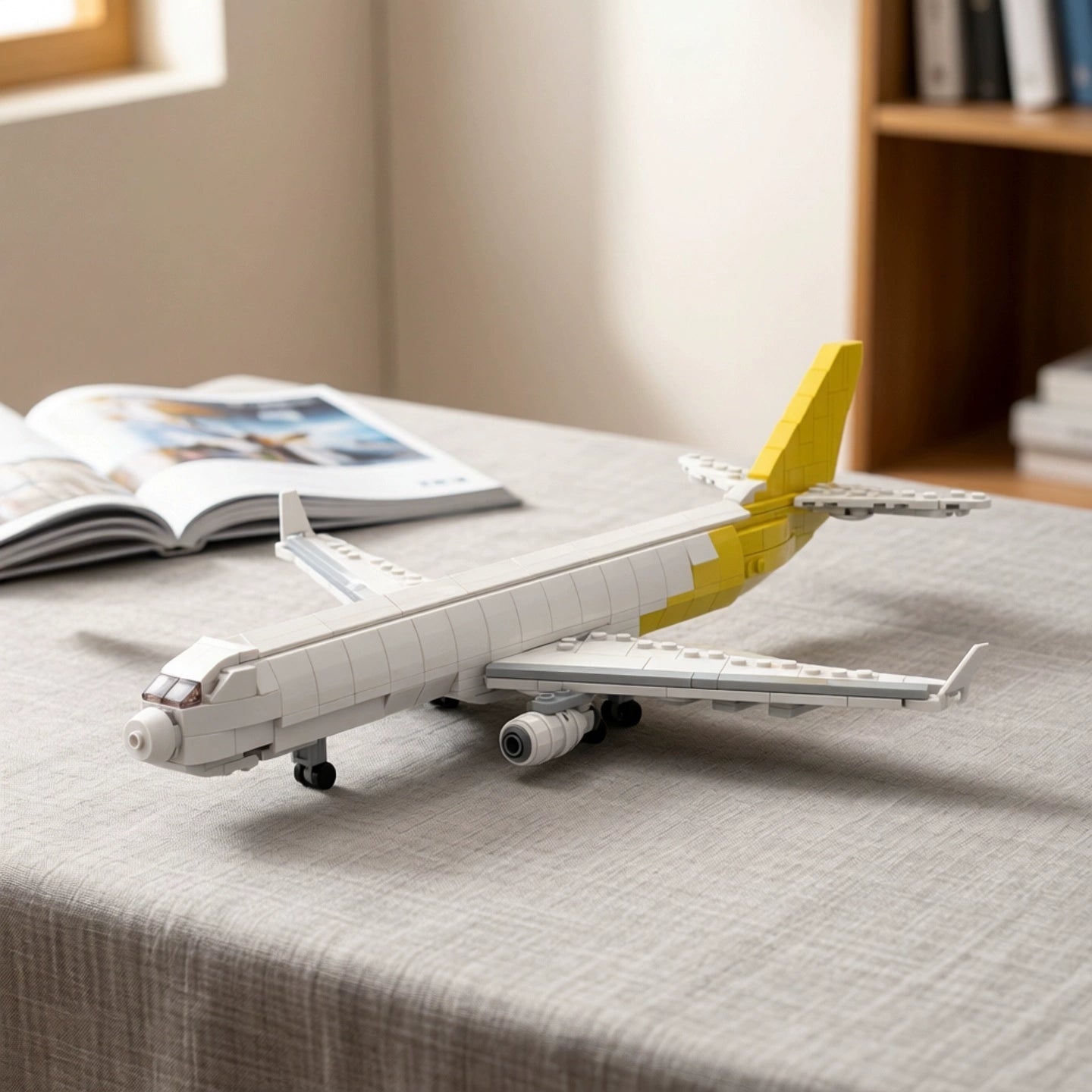 MOC-251244 aircraft Hungarian Air Cargo Airbus A330f assembled building block model