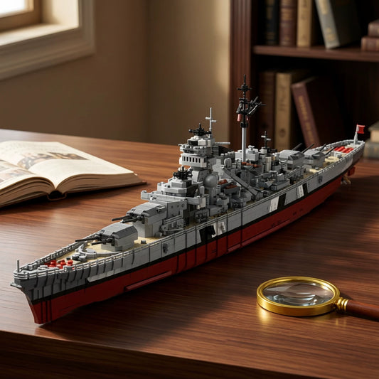 MOC-29408 Bismarck battleship 1:200 military series building block toy model