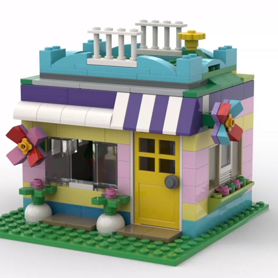 MOC-49504 building block 10698 flower shop decoration ornaments