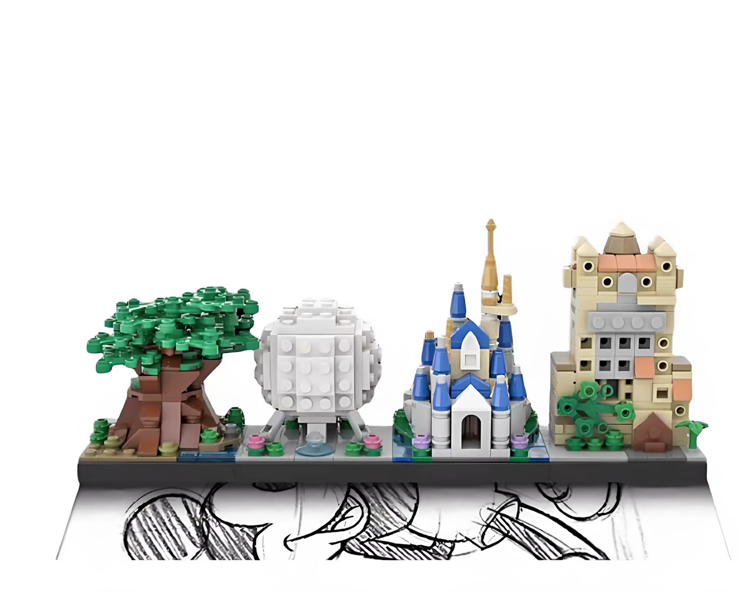 MOC-52226 Disney World Skyline Building Assembled Building Blocks Educational Toys Ornaments