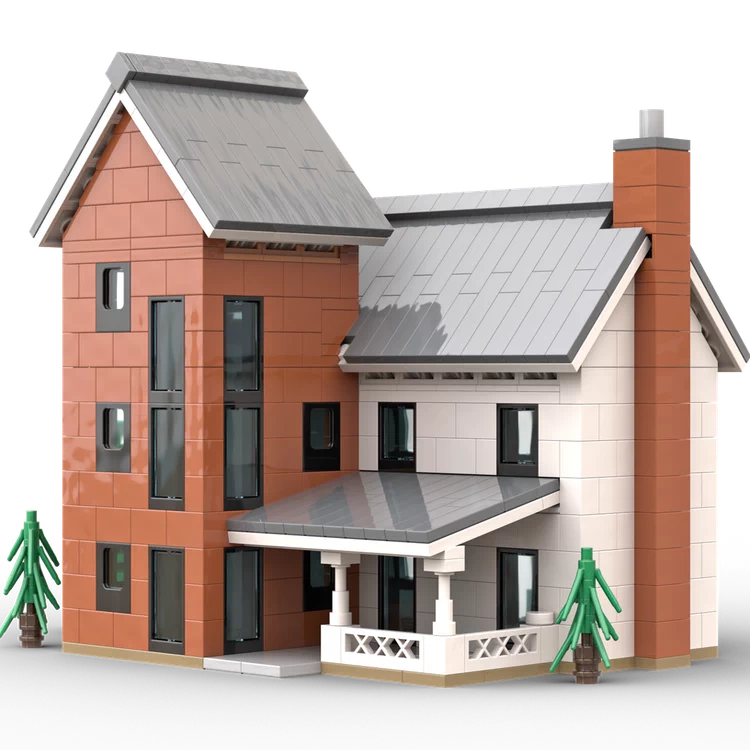 MOC-57652 Silo House Building Block Building Model