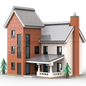 MOC-57652 Silo House Building Block Building Model