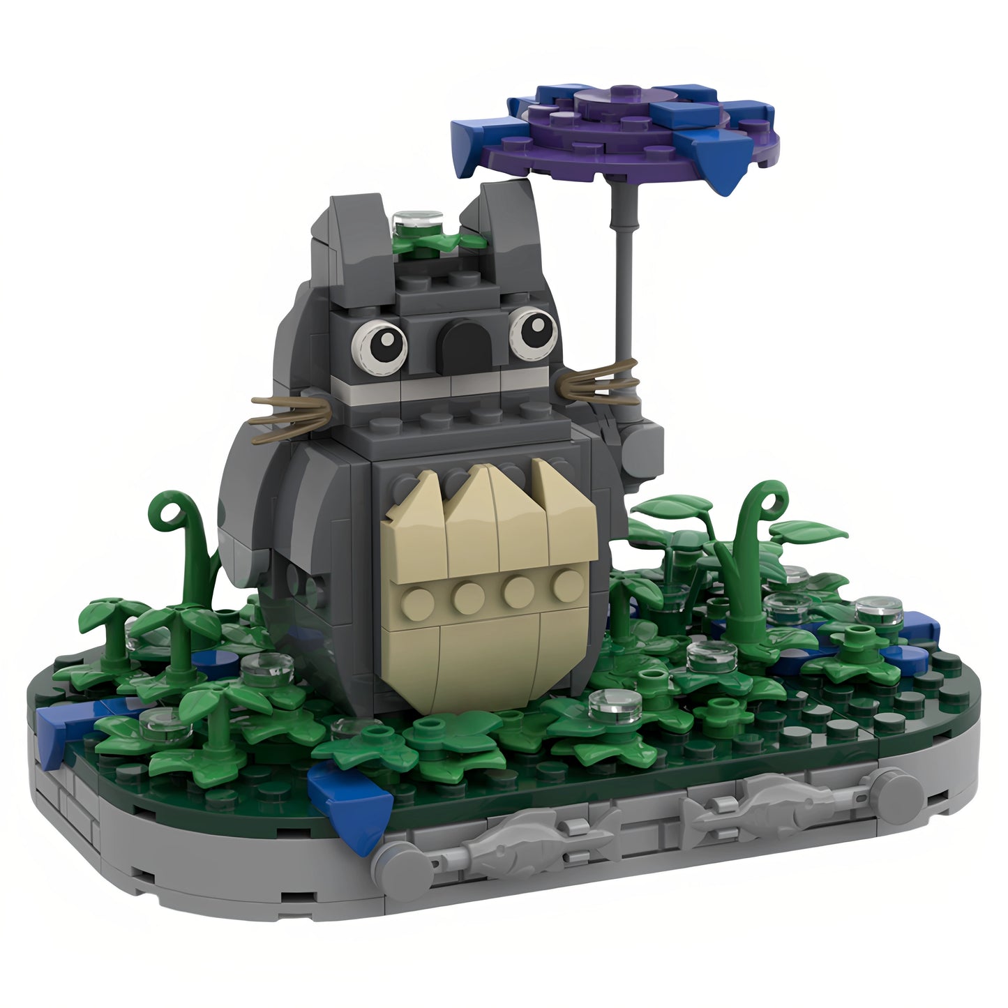 MOC-61784 Umbrella Totoro animal building blocks educational toy model gift ornament