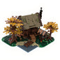 MOC-64694 Family cabin in the woods and lakeside wooden house building block toy model gift ornaments