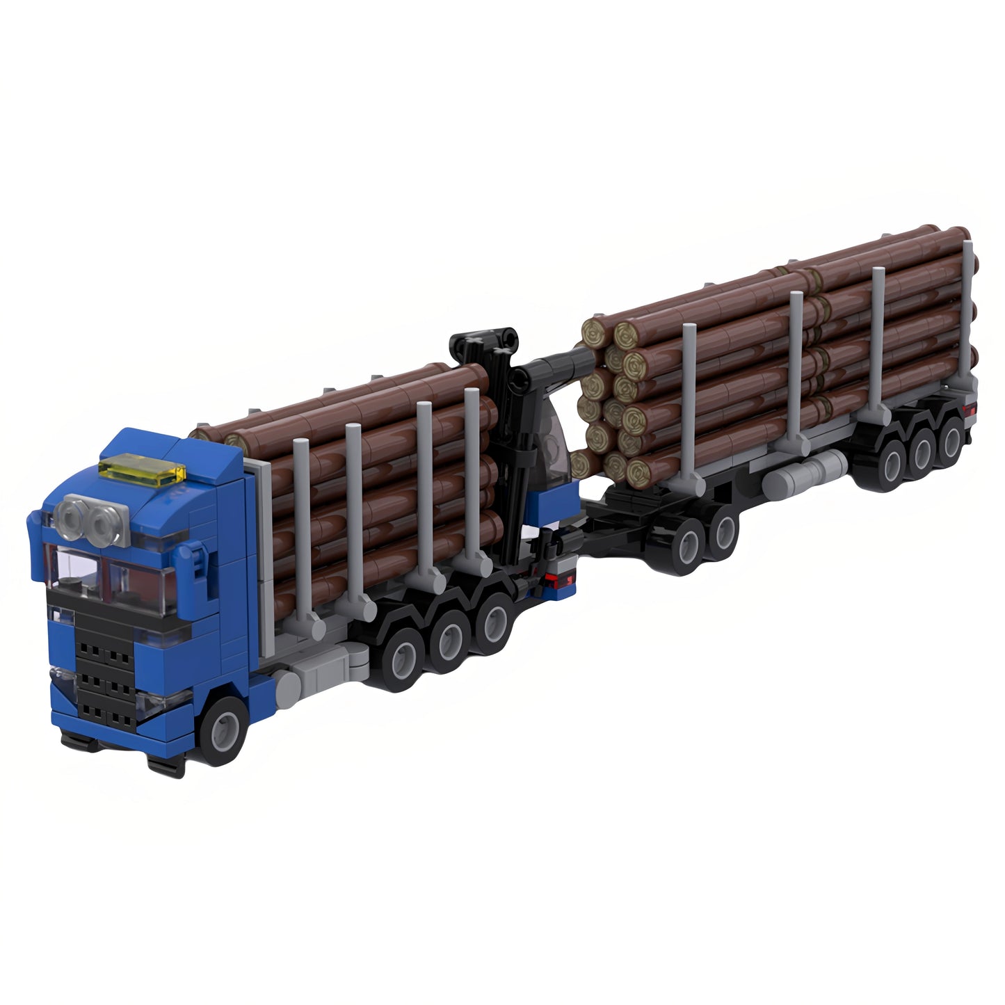 MOC-72363 Logging Transport Truck Crane Building Block Toy Model Gift Ornament