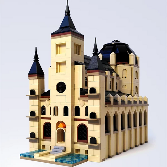 MOC-76593 building block time temple educational model toy